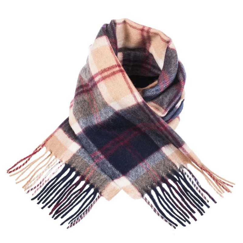 edinburgh lambswool scarf bannockbane navy