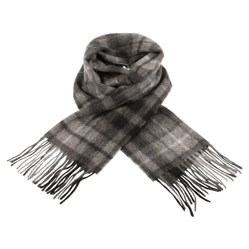 edinburgh lambswool scarf monochrome buchanan