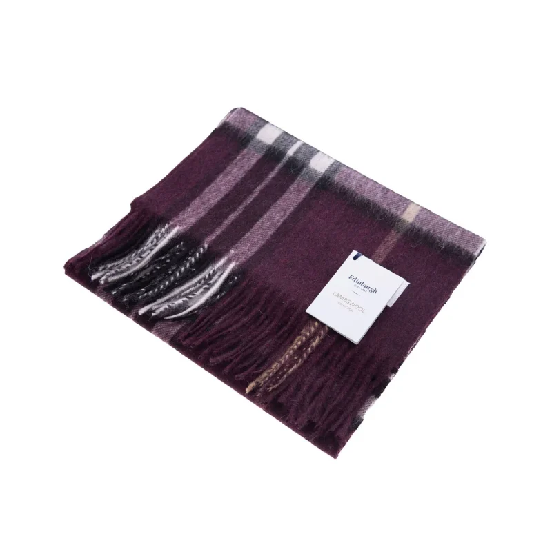 edinburgh lambswool scarf scottish cabernet scotty thom