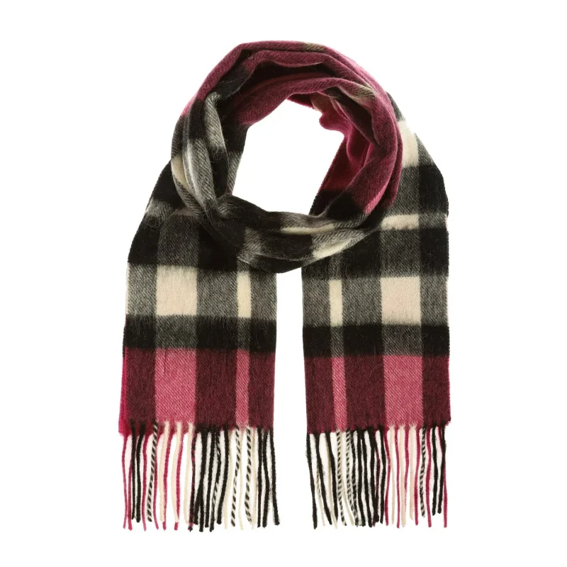 edinburgh lambswool scarf scotty thomson raspberry