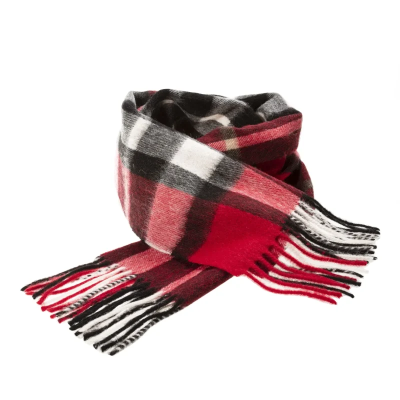 edinburgh lambswool scarf scotty thomson red