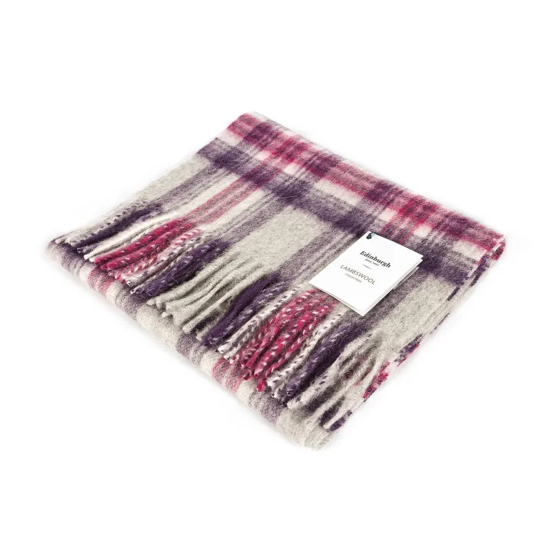 edinburgh lambswool scarf stewart purple