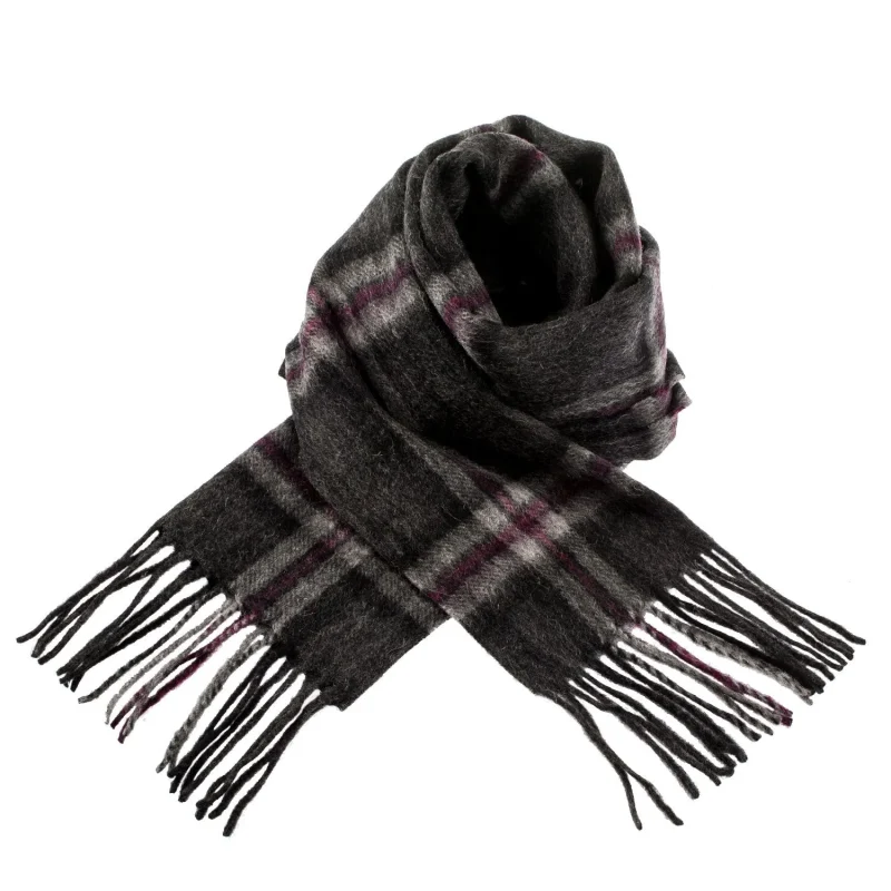 edinburgh lambswool scarf thomson charcoal