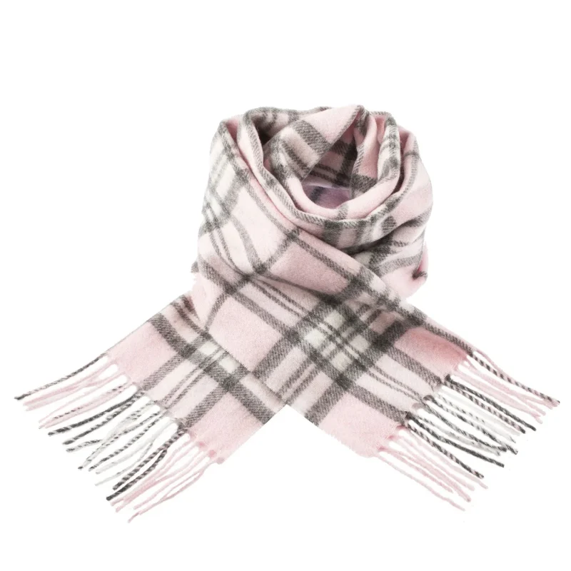 edinburgh lambswool scarf thomson pale pink