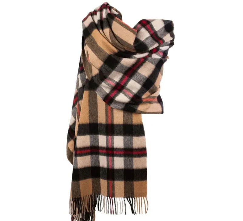 edinburgh lambswool stole thomson camel design