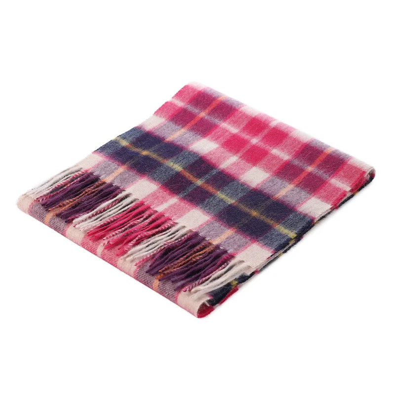 edinburgh lambswool tartan cragg check scarf