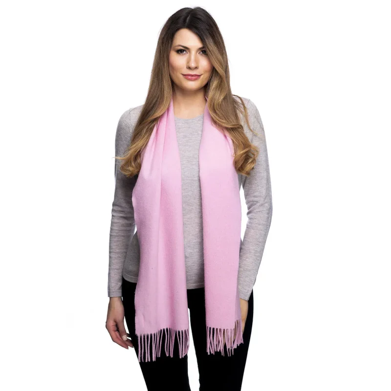 edinburgh lambswool tartan scarf cinderella pink