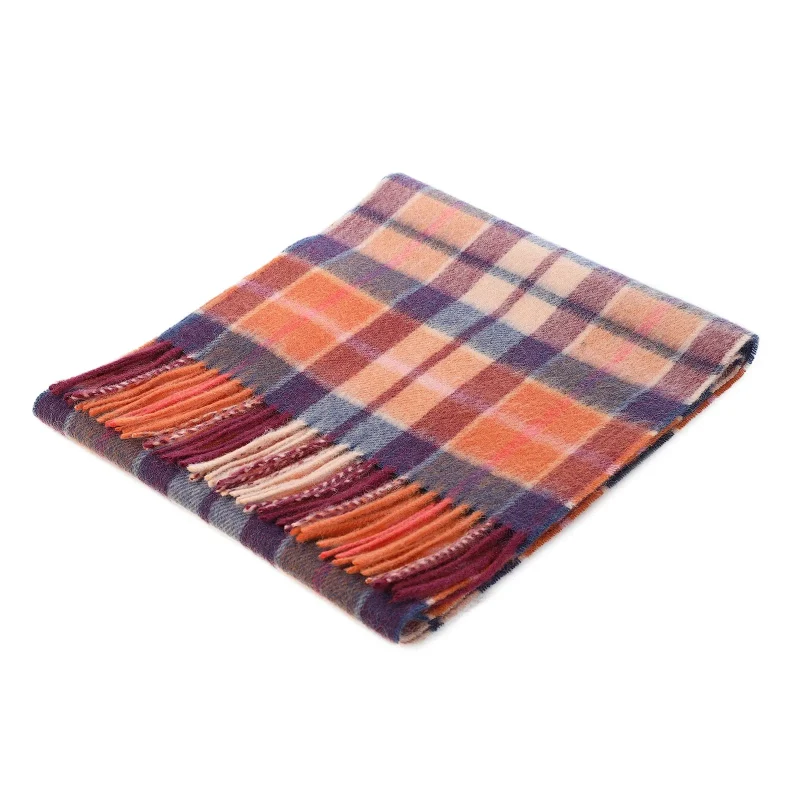 edinburgh lambswool tartan scarf cragg check ginger