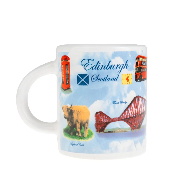 edinburgh multi mini white mug