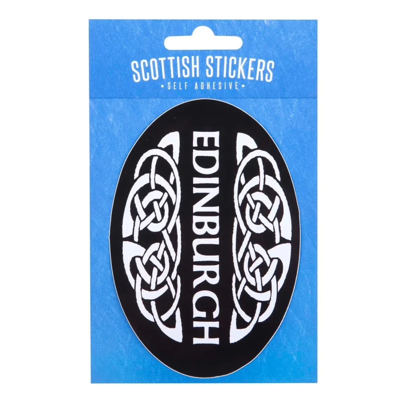 edinburgh oval black sticker