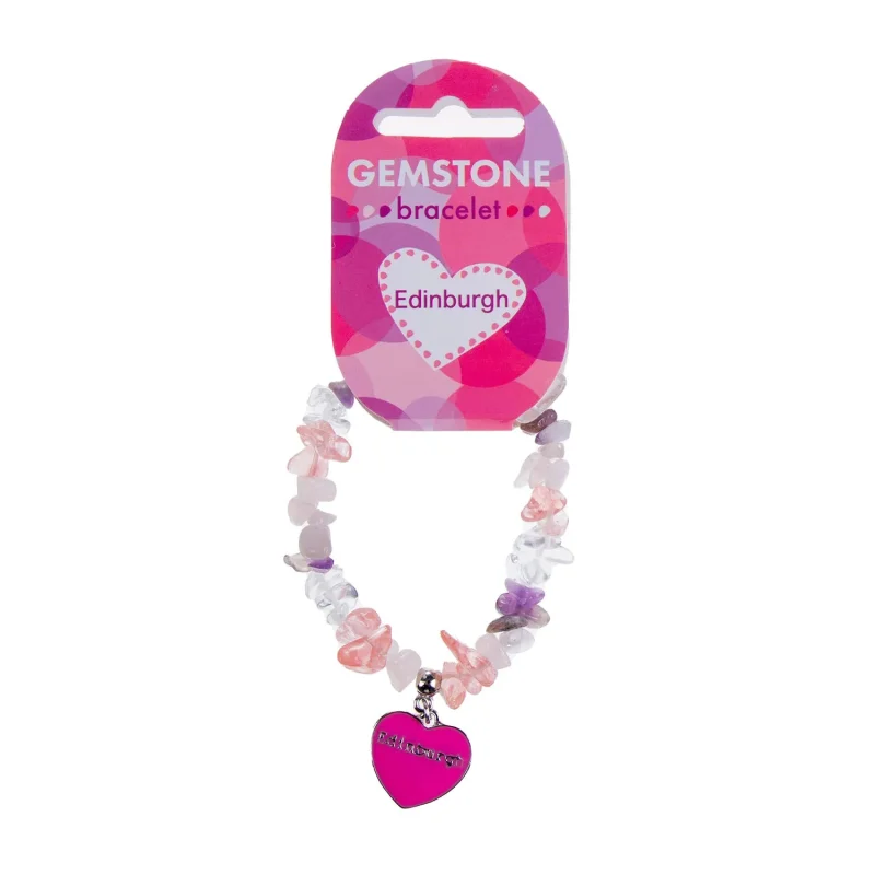 edinburgh pink gemstone bracelet