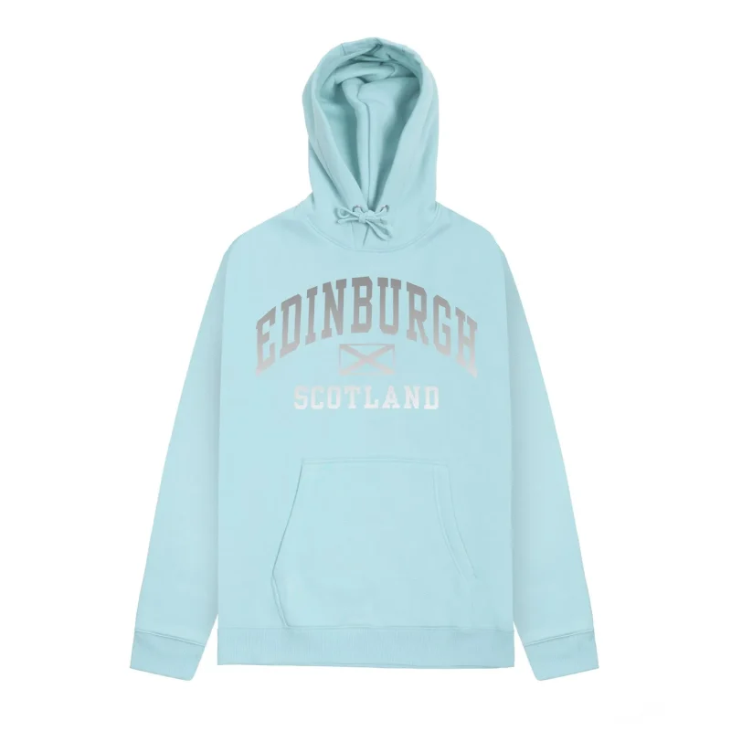 edinburgh reflective hoodie aqua