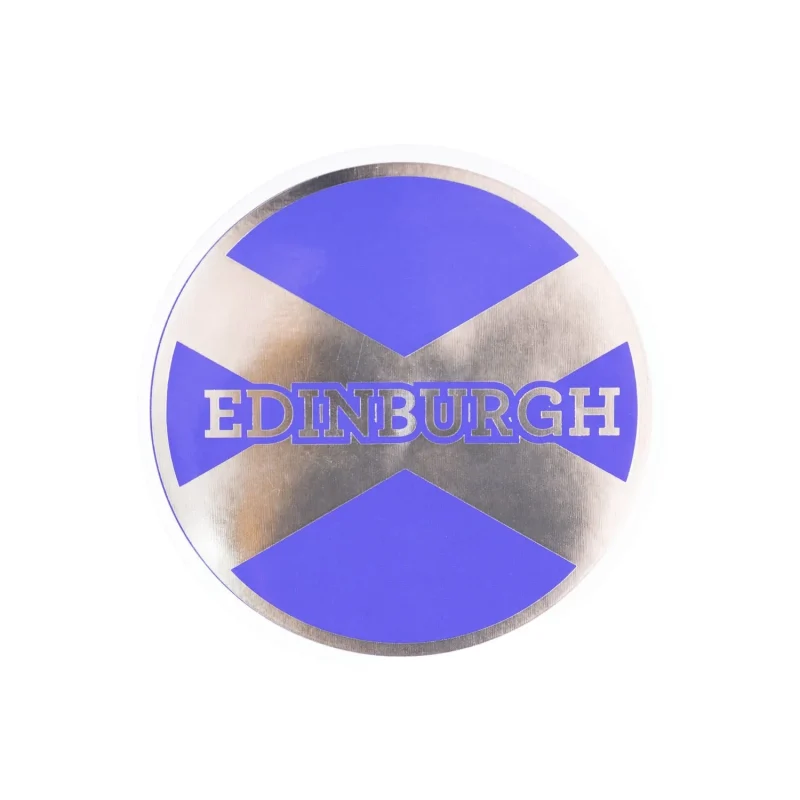 edinburgh silver foil city sticker