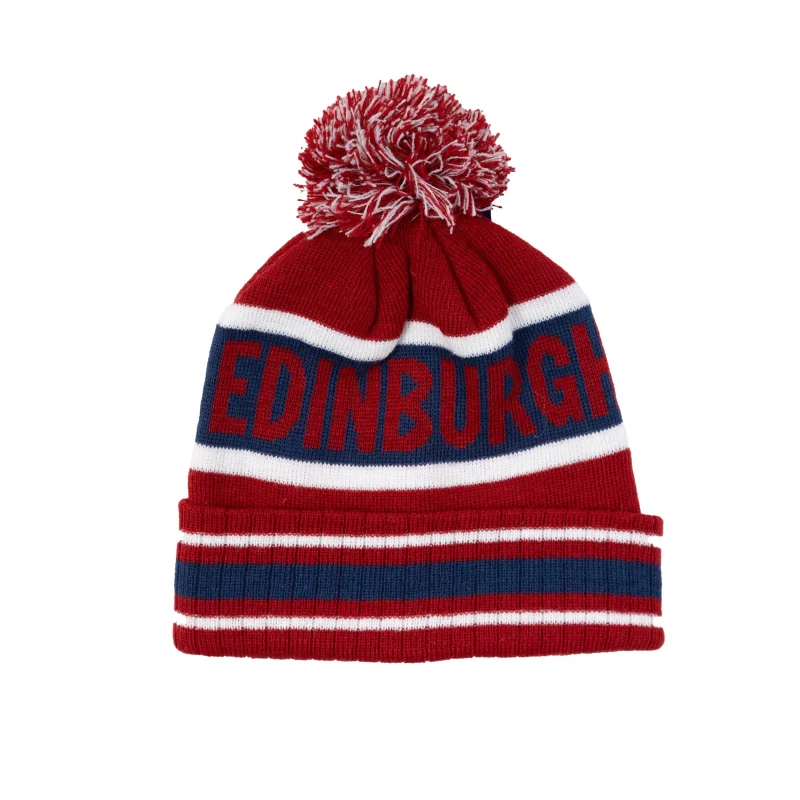 edinburgh ski hat red blue