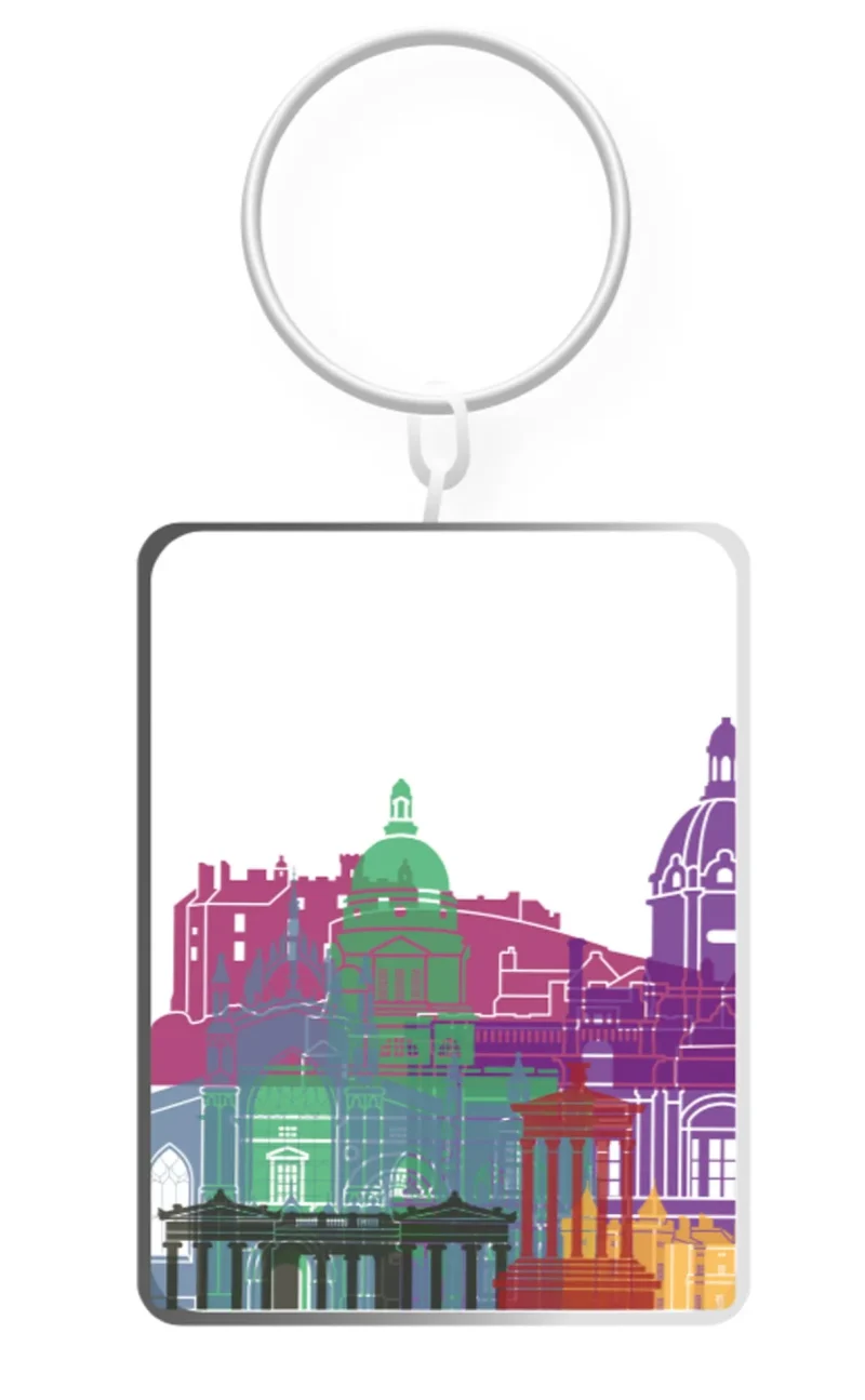 edinburgh skyline double dome keychain