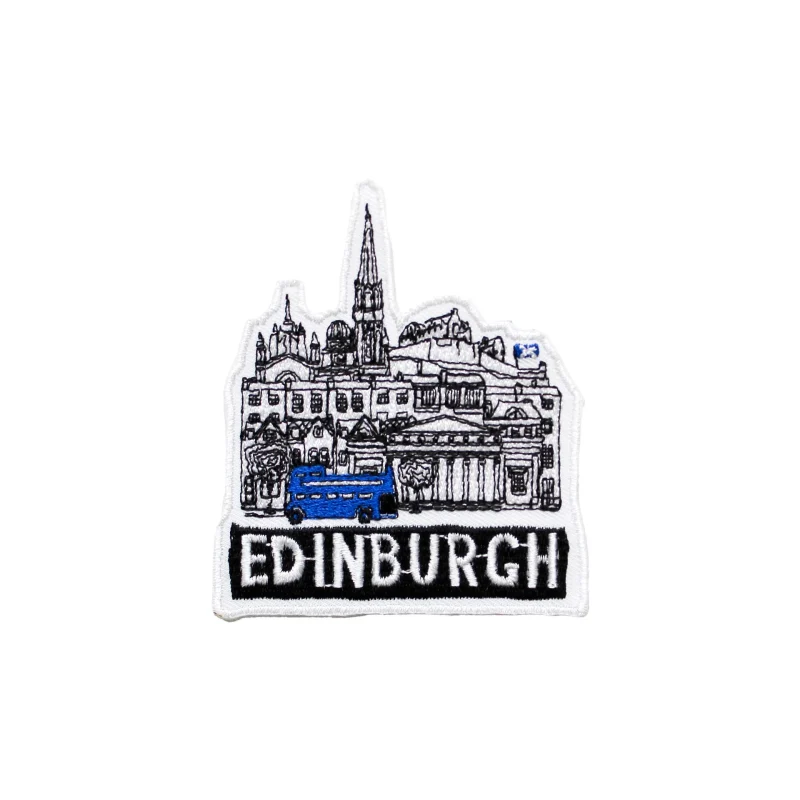 edinburgh skyline embroidered patch