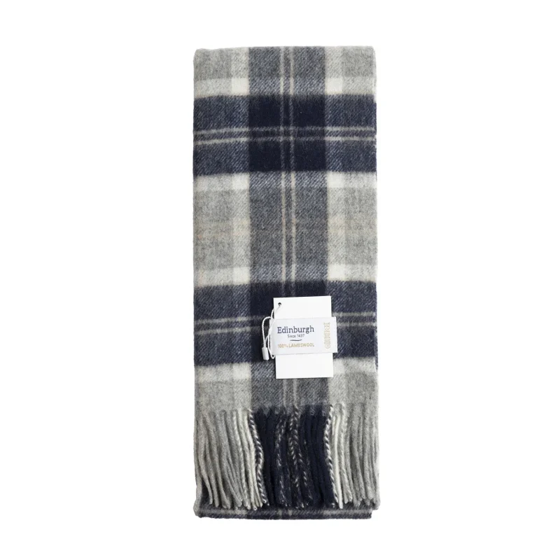 edinburgh tartan lambswool scarf