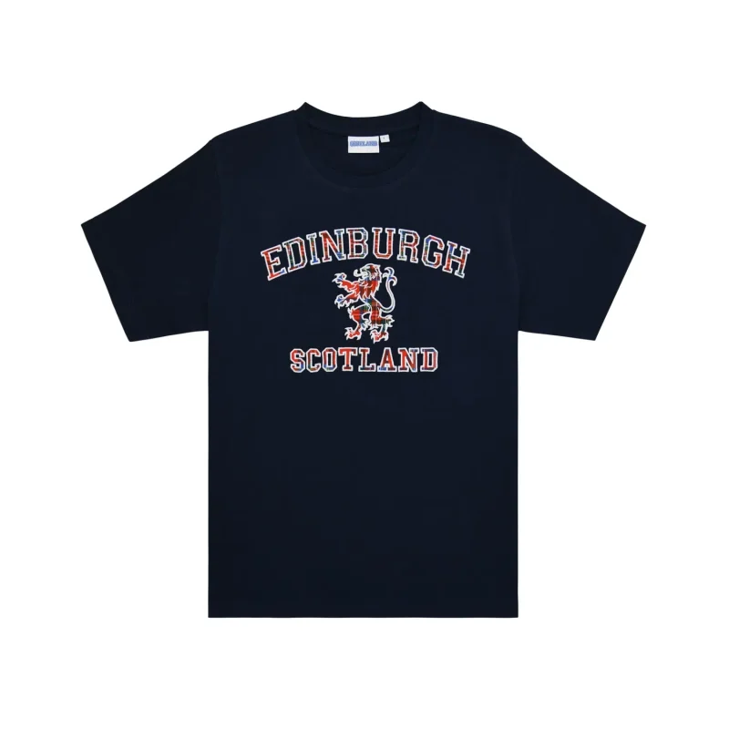 edinburgh tartan lion scotland t shirt