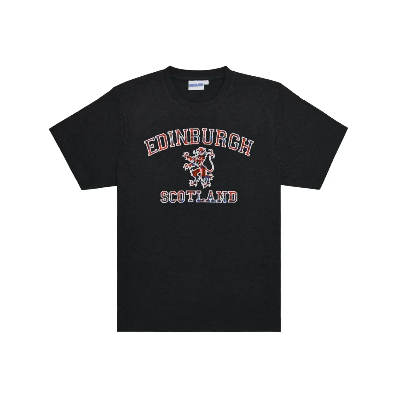 edinburgh tartan lion t shirt