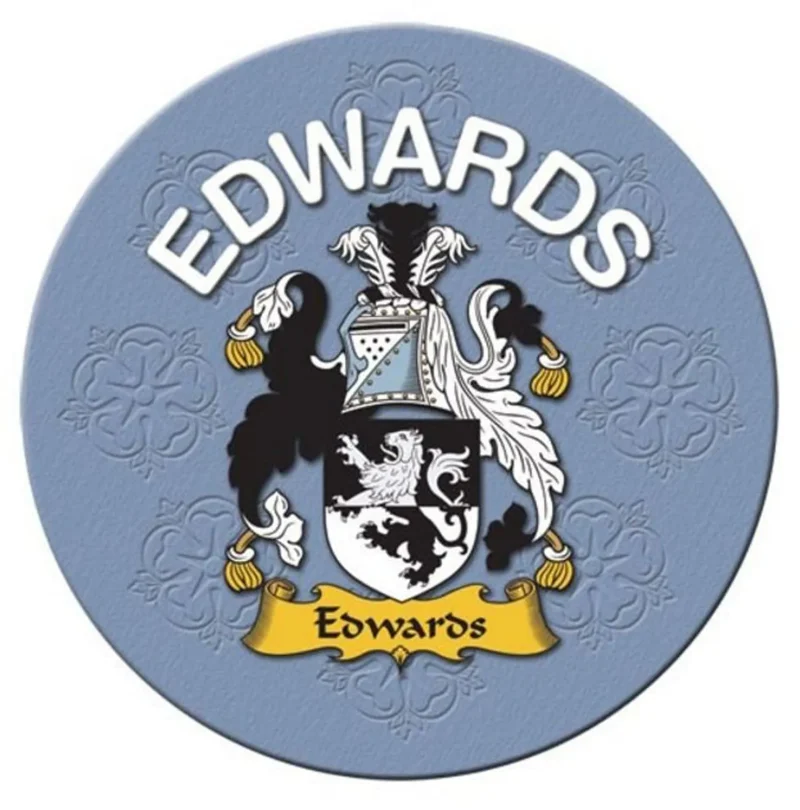 edwards family round cork coasters