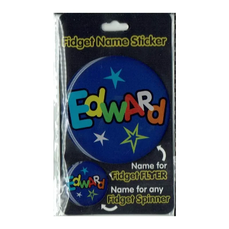 edwards fidget flyer name stickers