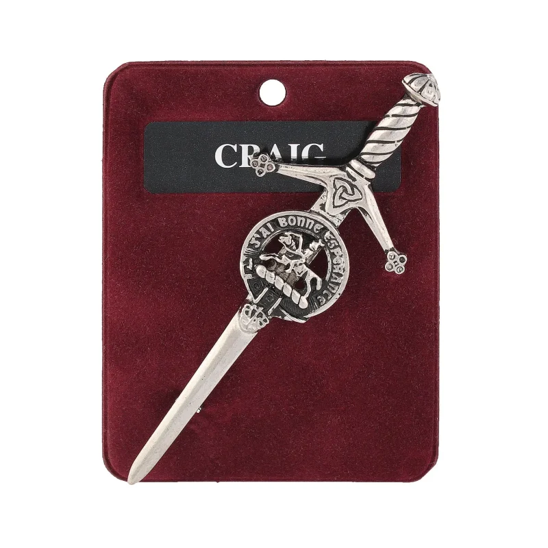 elegant art pewter kilt pin craig edition