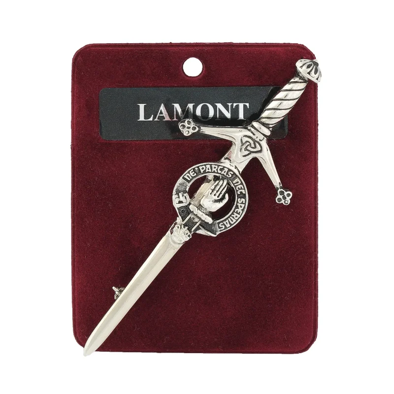 elegant art pewter lamont kilt pin