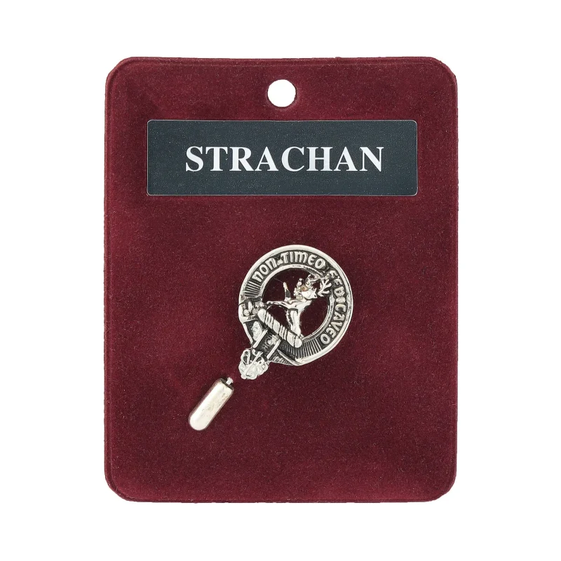 elegant art pewter lapel pin by strachan