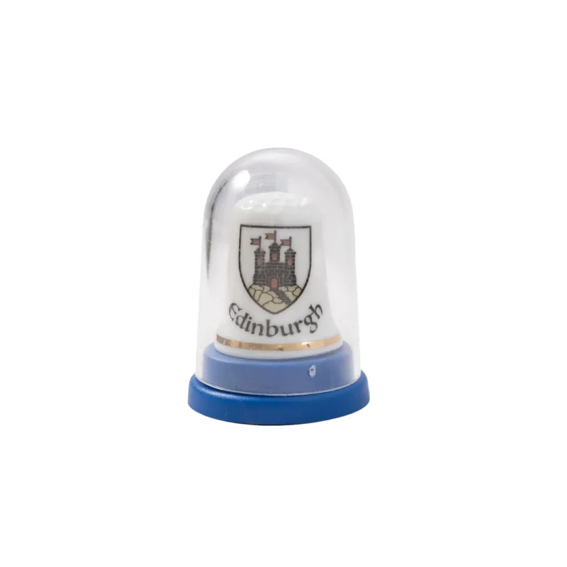 elegant edinburgh crest bone china thimble gift set