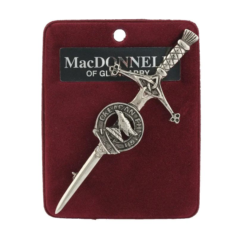 elegant pewter kilt pin macdonell of glengarry