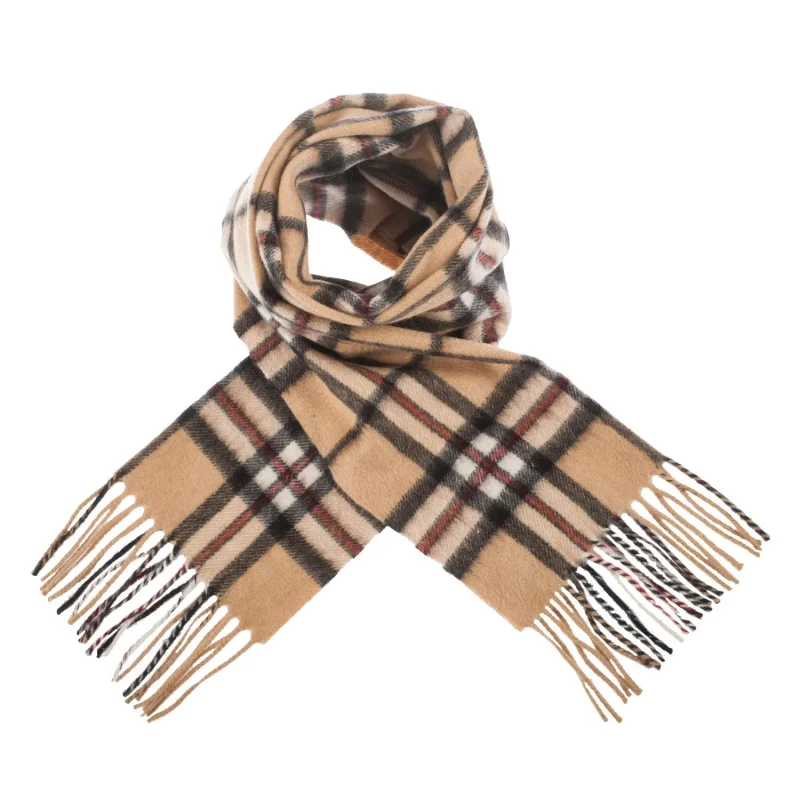 elegant thomson camel cashmere scarf