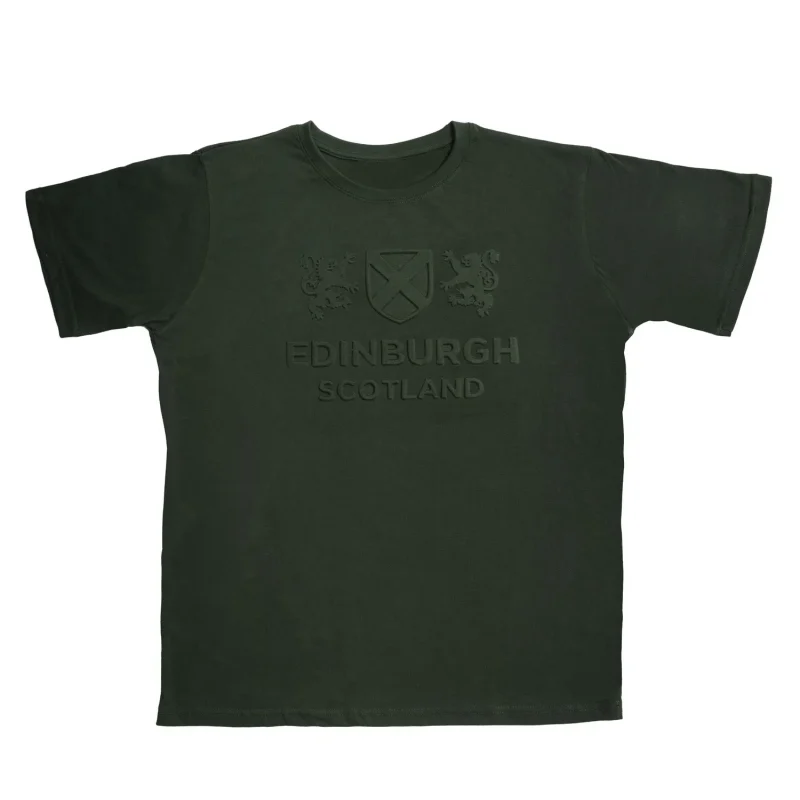 embossed lion flag edin scot t shirt