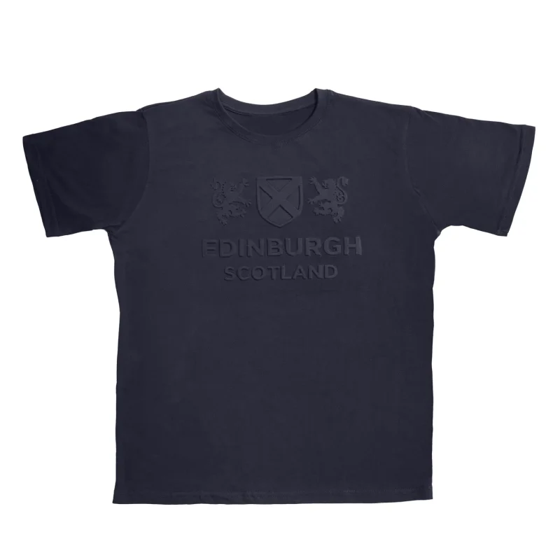 embossed lion flag scot t shirt