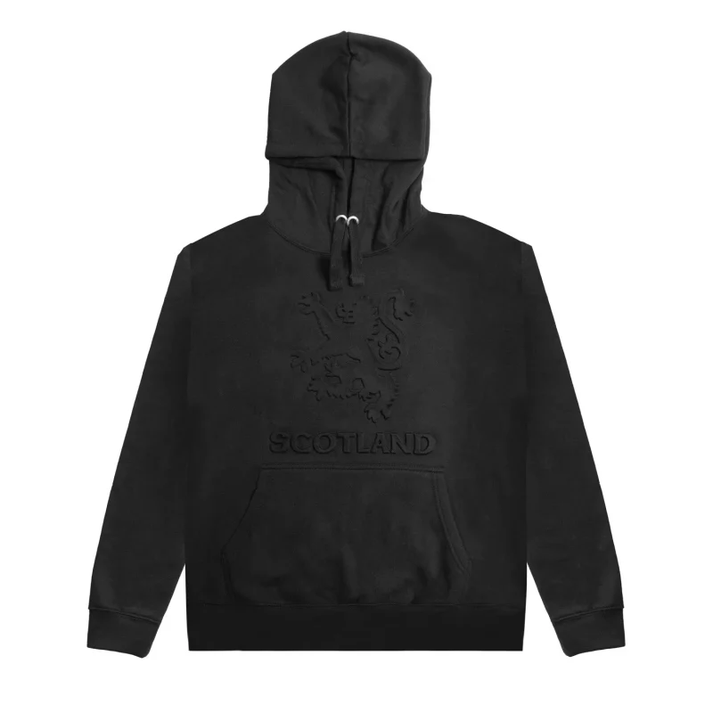 embossed lion hoodie scotland design