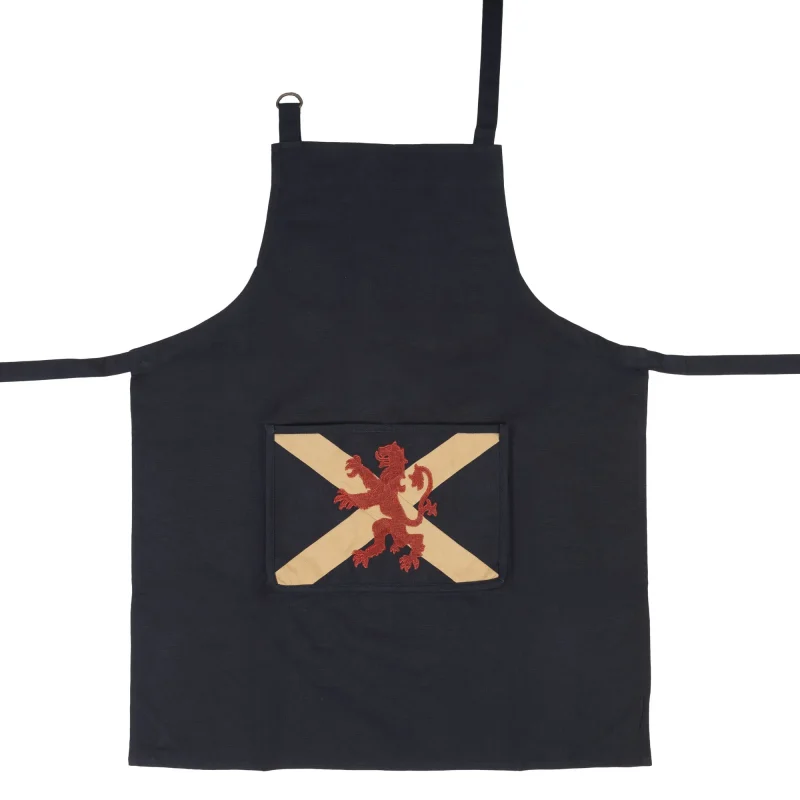 embroidered scotland bib apron