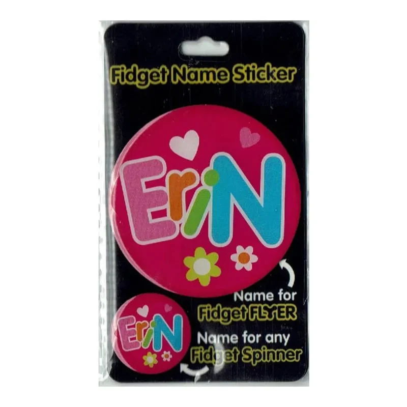 erin custom fidget flyer name stickers