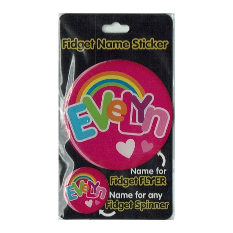 evelyn custom fidget flyer name stickers