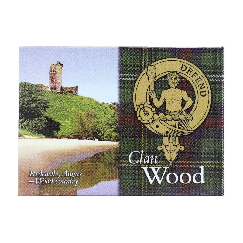 family scenic wood magnet set