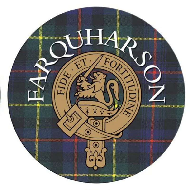 farquharson clan round cork coaster