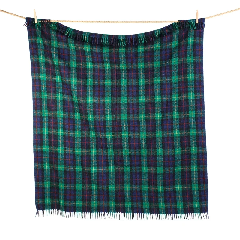 farquharson wool blend tartan throw blanket extra warm