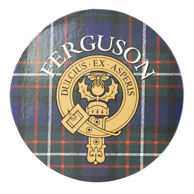 ferguson family name round cork coaster