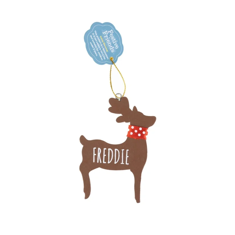 festive freddie the deer decor