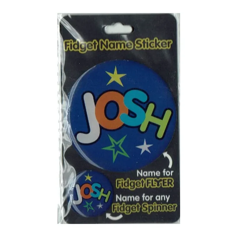 fidget flyer name sticker set josh