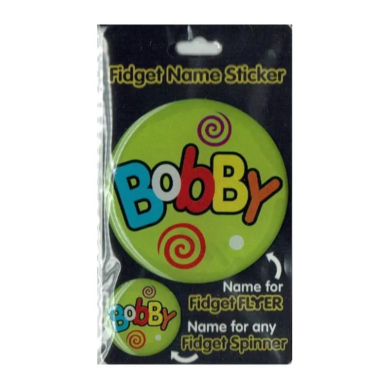 fidget flyer name stickers bobby