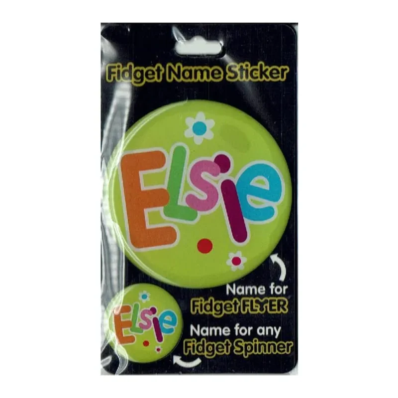 fidget flyer name stickers elsie