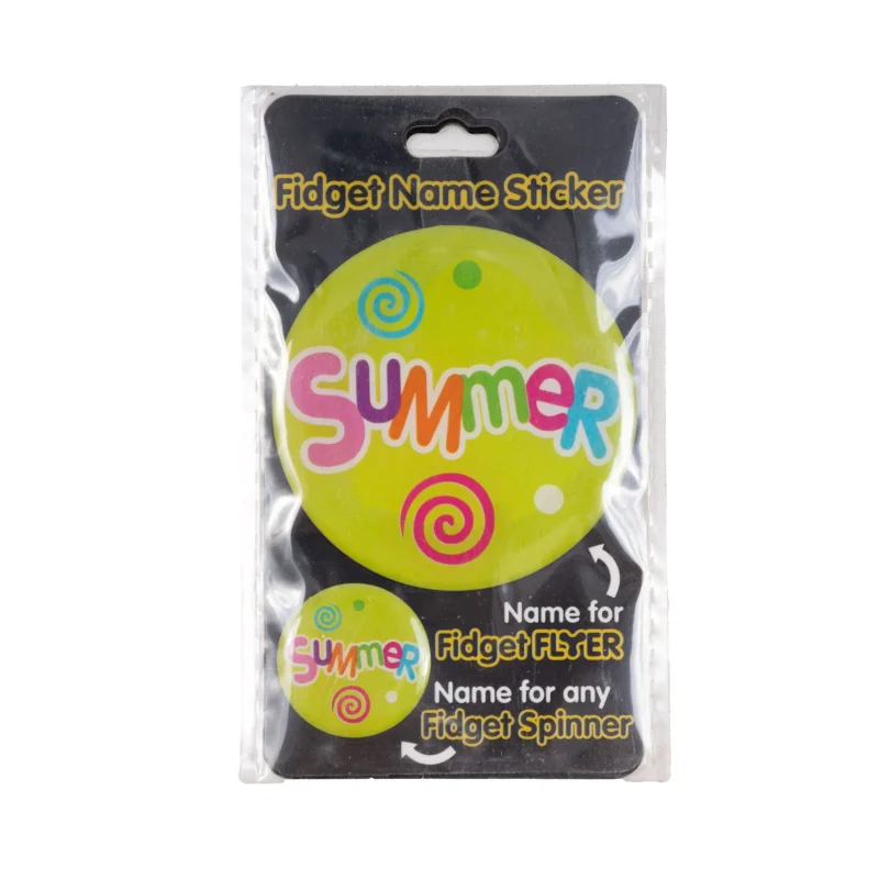 fidget flyer name stickers for summer