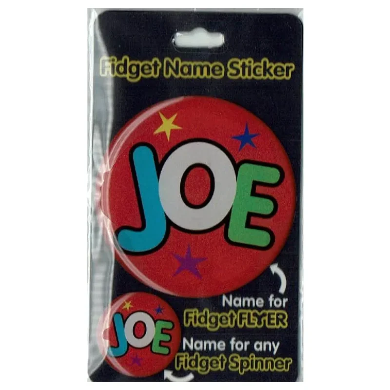 fidget flyer name stickers joe