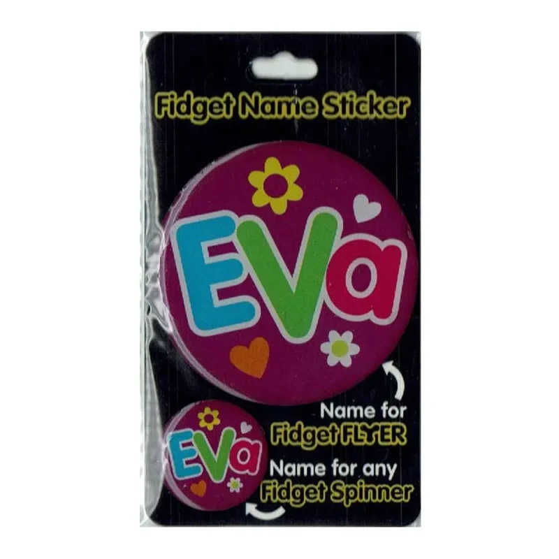 fidget flyer name tags eva stickers