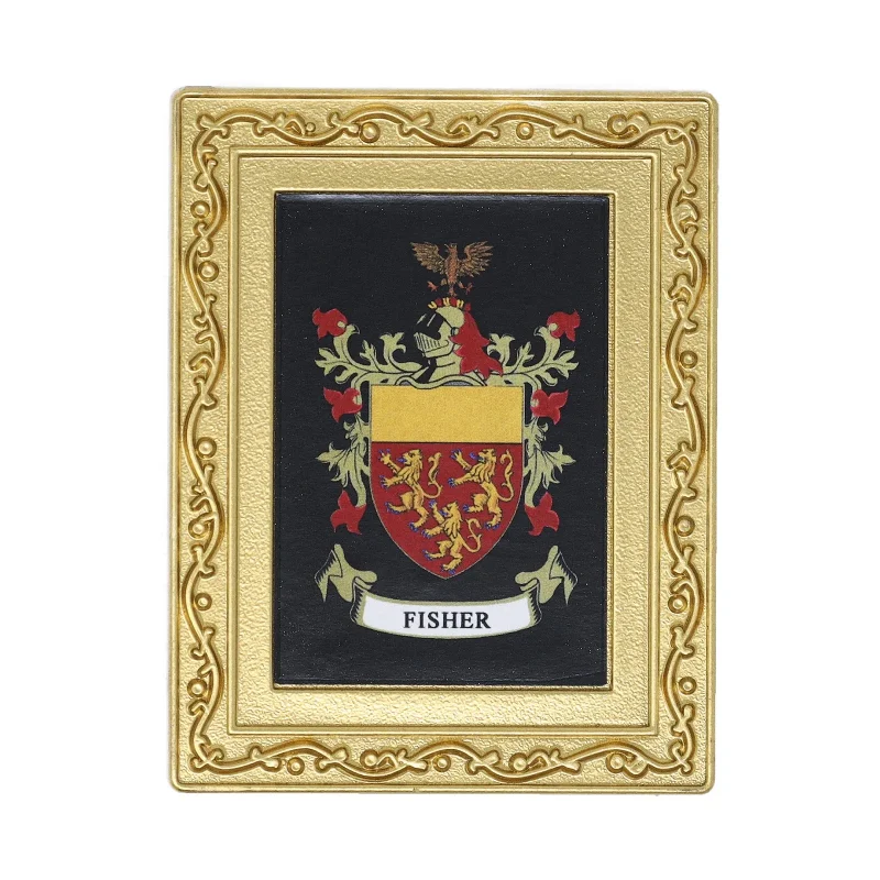 fisher coat of arms fridge magnet