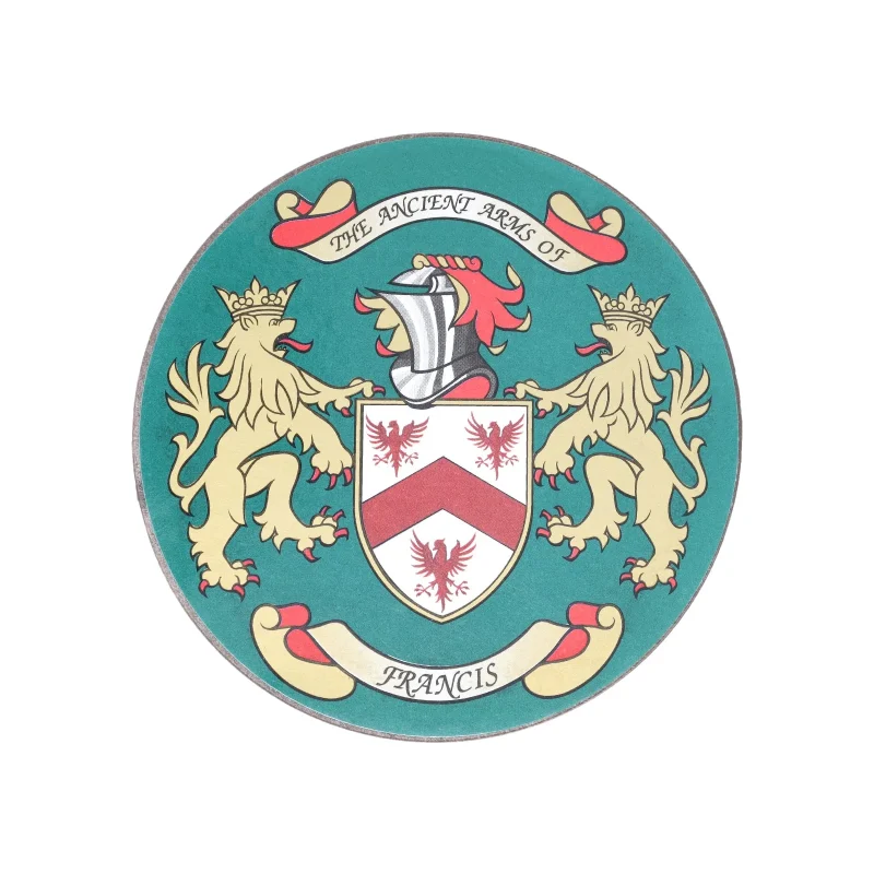 francis coat of arms coasters